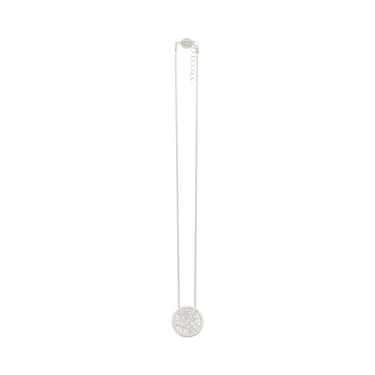Collar Upsala Plata Círculo Chico Corto Plateado